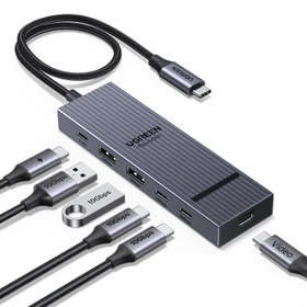 Ugreen Revodok Pro 6-in-1 USB C Video Hub, USB-C 3.1 [Stecker] (75775)