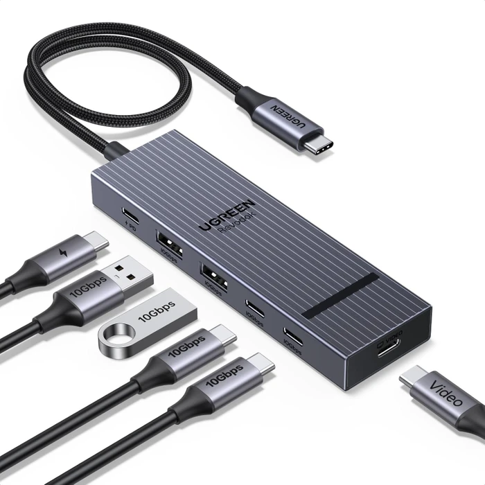 Ugreen Revodok Pro 6-in-1 USB C Video Hub, USB-C 3.1 [Stecker]