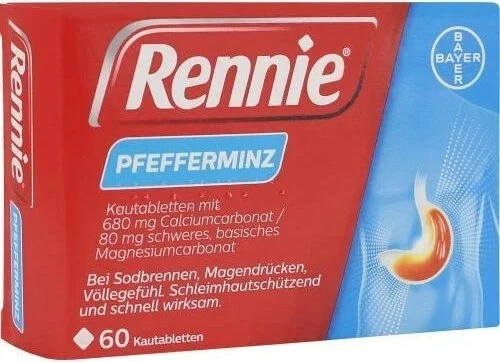 Bayer Rennie Pfefferminz Kautabletten