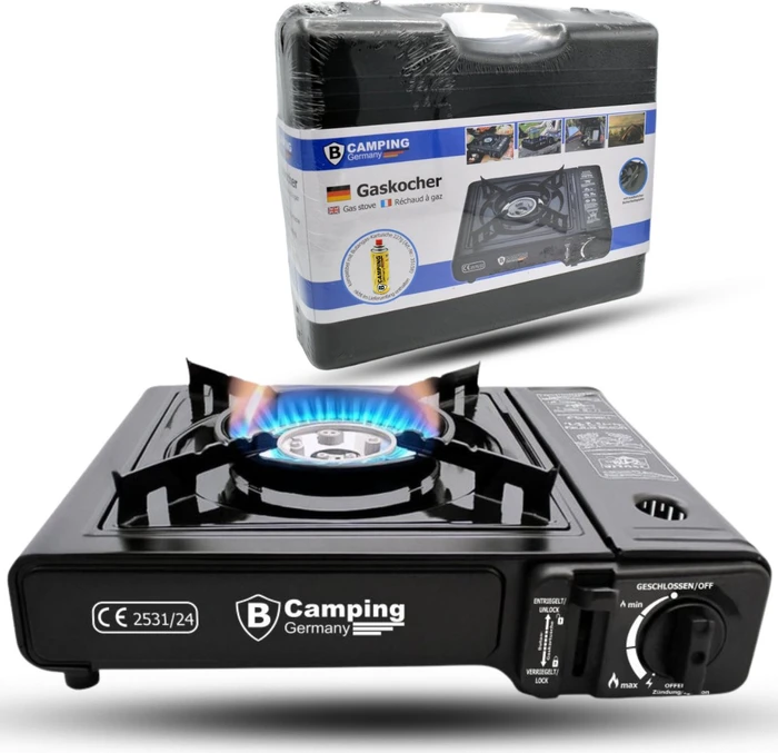 Bahama Campingkoffer Gaskocher schwarz