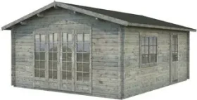 Palmako Irene 23.9m² Gartenhaus grau tauchgrundiert