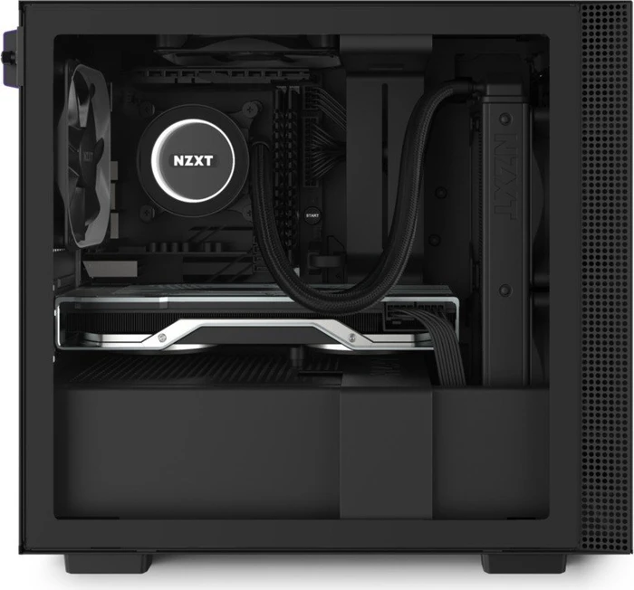 NZXT H210, schwarz, Glasfenster, Mini-ITX