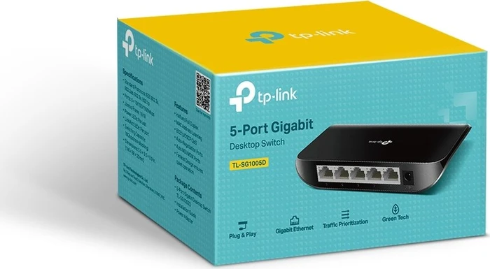 TP-Link TL-SG1005D Desktop Gigabit Switch, 5x RJ-45