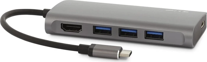 LMP USB-C Video Hub, 5-Port, USB-C 3.0 [Stecker], space gray