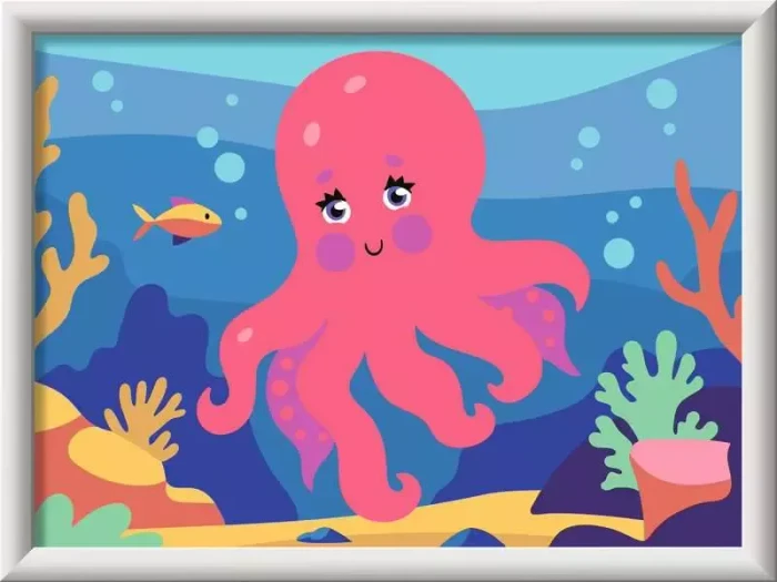 Ravensburger Malen nach Zahlen CreArt Neon Oktopus