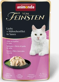 animonda Vom Feinsten Adult Lachs und Hühnerfilet in Sauce, 50g
