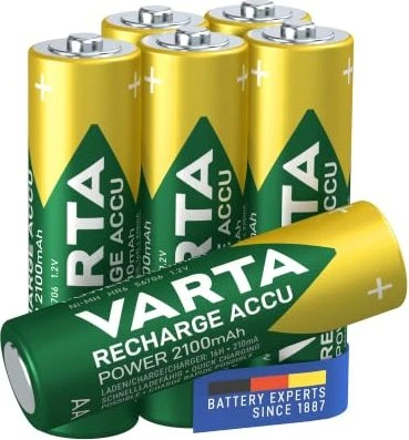 Varta Recharge Accu Power Mignon AA NiMH 2100mAh, 6er-Pack