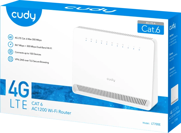 Cudy LT700E, LTE, AC1200
