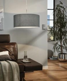 Eglo Pasteri 53cm Pendelleuchte/Schirmleuchte grau