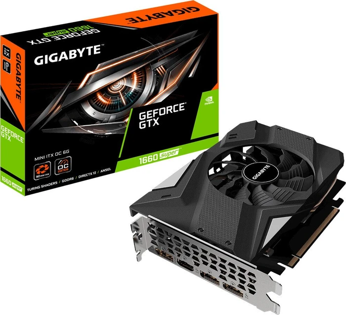 GIGABYTE GeForce GTX 1660 SUPER Mini ITX OC 6G, 6GB GDDR6, HDMI, 3x DP