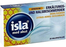 isla med akut Zitrus-Honig Pastillen, 20 Stück