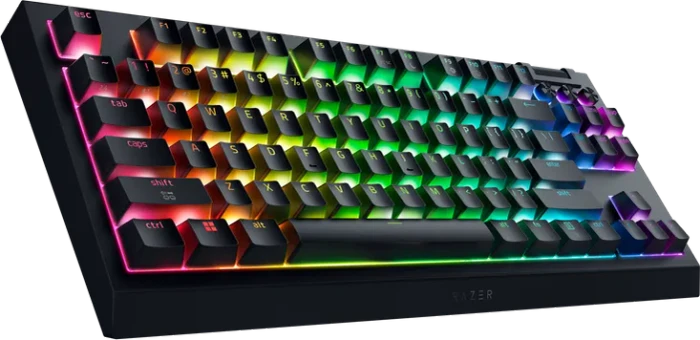 Razer BlackWidow V4 TKL Hyperspeed, hot-swap, Razer ORANGE Tactile Gen-3, USB/Bluetooth, DE