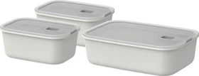 Mepal EasyClip rechteckig Aufbewahrungsbehälter-Set nordic white, 3-tlg.