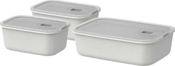 Mepal EasyClip rechteckig Aufbewahrungsbehälter-Set nordic white, 3-tlg.