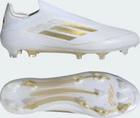 adidas F50 Elite Laceless FG cloud white/gold metallic