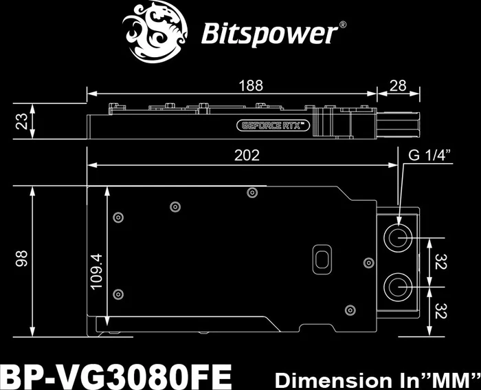 Bitspower Classic VGA Waterblock GeForce RTX 3080 Founders Edition