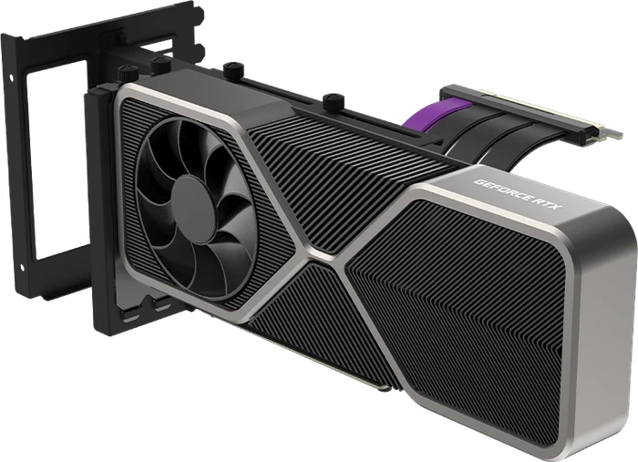 Cooler Master Universal Graphics Card Holder Kit V2, gerade, PCIe 4.0, 165mm, schwarz/violett