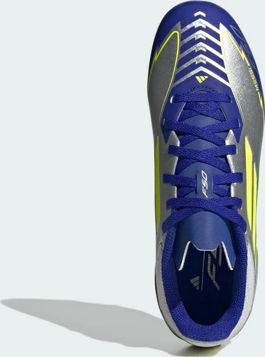 adidas F50 League Messi FG/MG silver metallic/solar yellow/lucid blue (Junior)
