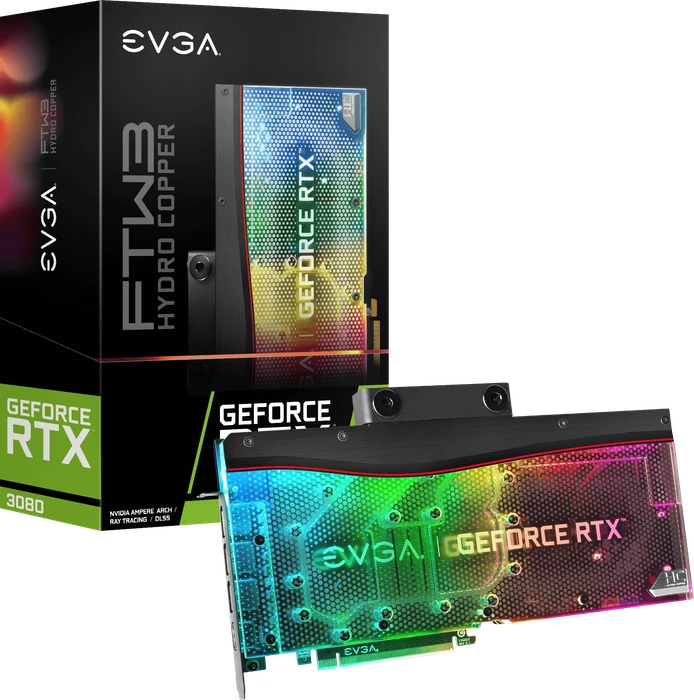 EVGA GeForce RTX 3080 FTW3 Ultra Hydro Copper Gaming, 10GB GDDR6X, HDMI, 3x DP