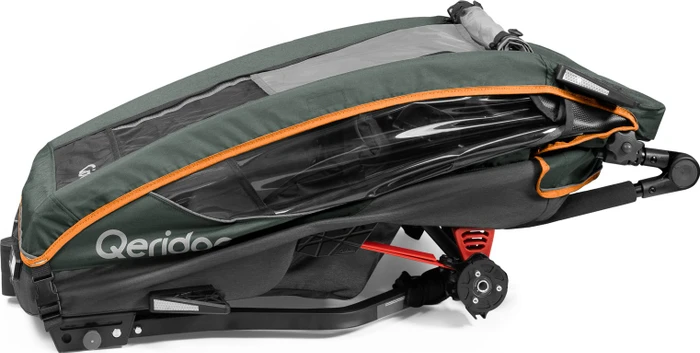 Qeridoo Lynix 1 Fahrradanhänger forest green (Modell 2024)