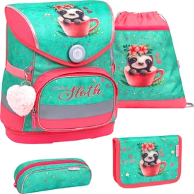 Belmil Compact Cute Sloth Schultaschen-Set, 4-tlg.