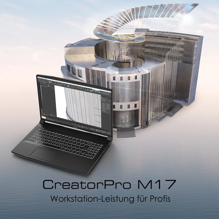 MSI CreatorPro M17 A12UJS-206, Core Black, Core i7-12700H, 32GB RAM, 1TB SSD, RTX A2000, DE