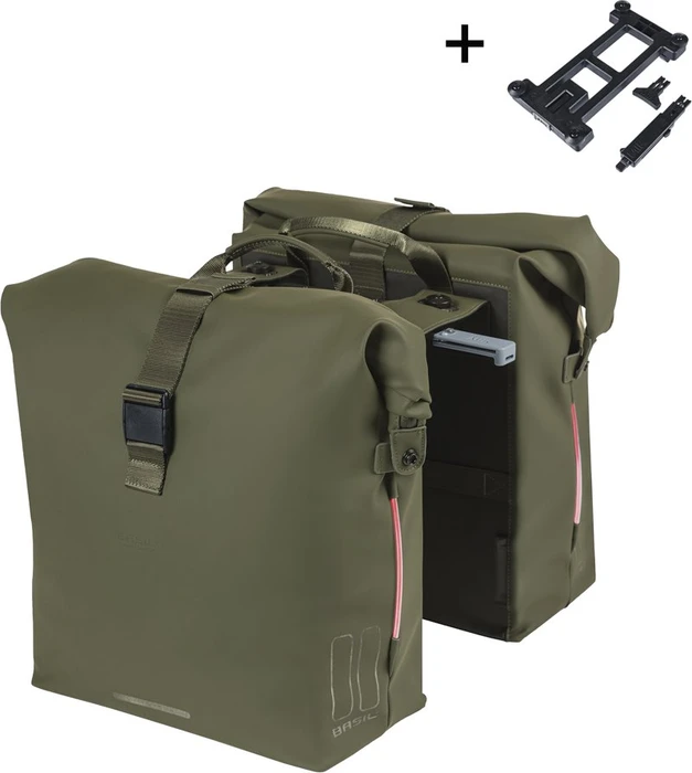 Basil SoHo Nordlicht MIK Doppeltasche Gepäcktasche moss green