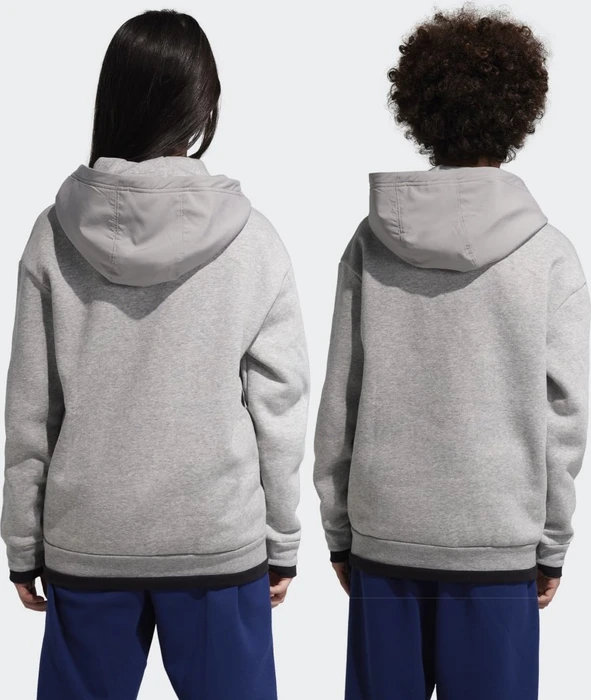 adidas ALL SZN Fleece Full-Zip Hoodie medium grey heather/black (Junior)