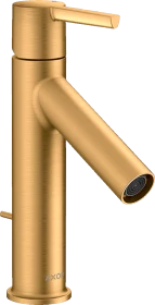 Hansgrohe Axor Starck Einhebel-Waschtischmischer 100 mit Hebelgriff und Zugstangen-Ablaufgarnitur brushed gold optic