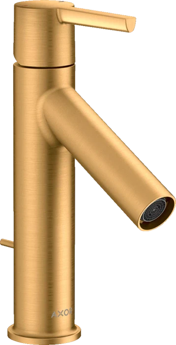 Hansgrohe Axor Starck Einhebel-Waschtischmischer 100 mit Hebelgriff und Zugstangen-Ablaufgarnitur brushed gold optic