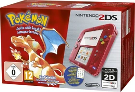 Nintendo 2DS Pokémon Rote Edition Bundle transparent/rot