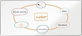 Nobo Whiteboard Premium Plus, Stahl, weiß, 120x270cm