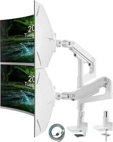 Ares Wing Dual Monitorhalterung weiß