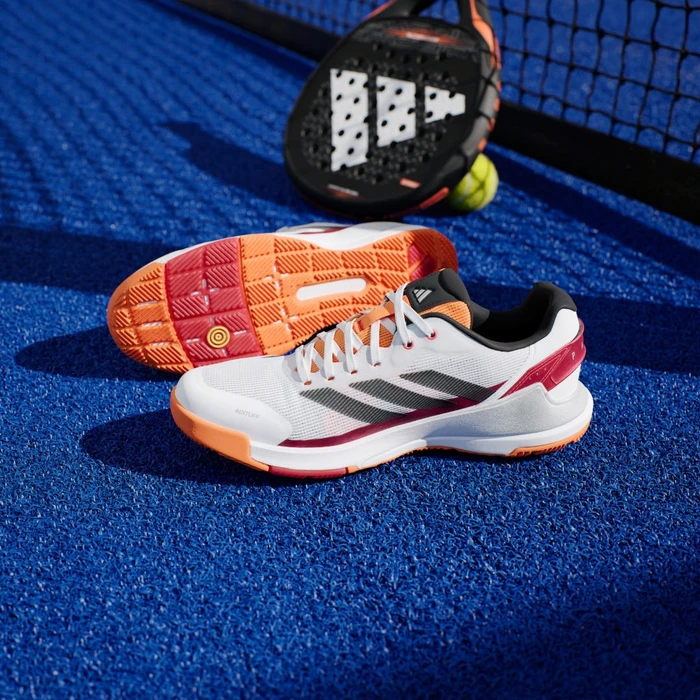 adidas Crazyquick Padel cloud white/core black/lucid orange (Herren)