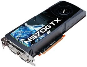 MSI GeForce GTX 570, N570GTX-M2D12D5/OC, 1.25GB GDDR5, 2x DVI, Mini HDMI