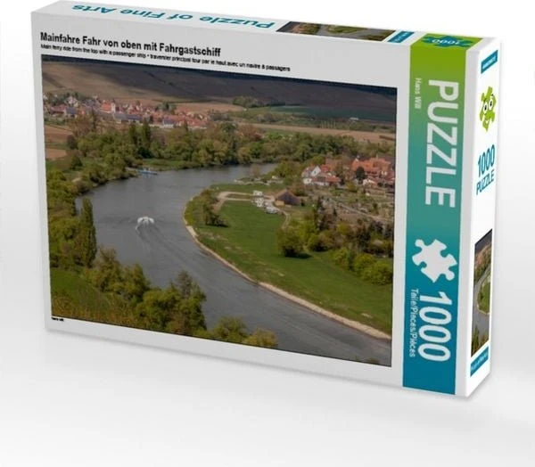 Calvendo Mainfahre Fahr von oben mit Fahrgastschiff