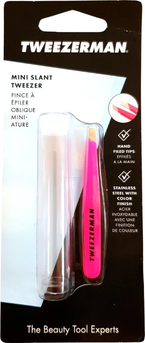 Tweezerman Mini Slant Pinzette neon pink