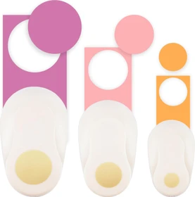 Vaessen Creative Hebel-Motivstanzer Set, 8/16/25mm, Kreis, gold/weiß
