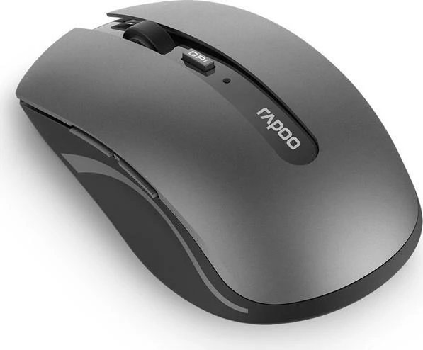 Rapoo 7200M Multi-mode Wireless dunkelgrau/schwarz, USB/Bluetooth