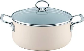 Riess Nouvelle Avorio Top 3000 Kasserolle mit Glasdeckel 24cm 4l