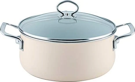 Riess Nouvelle Avorio Top 3000 Kasserolle mit Glasdeckel 24cm 4l