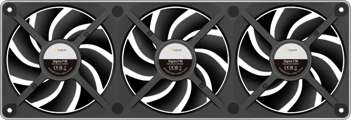 Ocypus Sigma F36 ARGB, schwarz, 3x 120mm