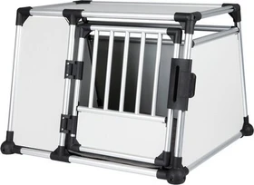Trixie Transportbox Aluminium, mit Sicherheitsverschluss, L, silber
