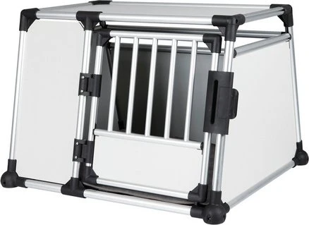 Trixie Transportbox Aluminium, mit Sicherheitsverschluss, L, silber