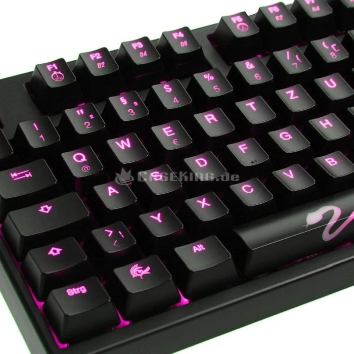 Ducky Shine 3 Slim [TKL], LEDs violett, MX BLACK, USB, DE