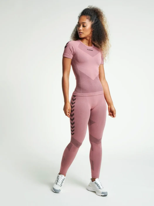 hummel Seamless Jersey Funktionsshirt kurzarm dusty rose (Damen)