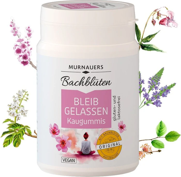 Murnauers Bachblüten Bleib gelassen Kaugummis, 74g