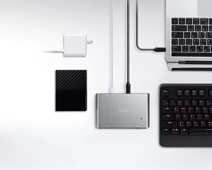 ATEN US3342 USB 3.0 Sharing Switch, 4-fach USB-A 3.1, USB-C 3.1