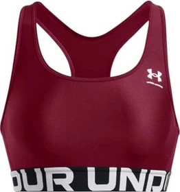 Under Armour HeatGear Armour Mid Sport-BH cardinal/white (Damen)