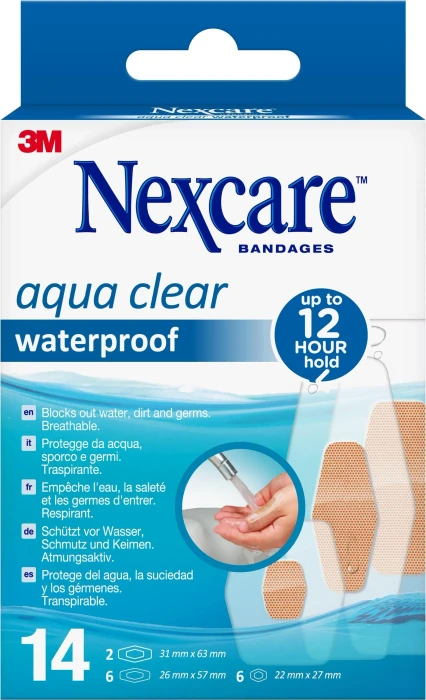3M Nexcare Aqua clear waterproof, 14 Stück